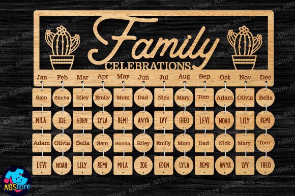 Download Family Celebrations Board Laser Cut - Premium Resources