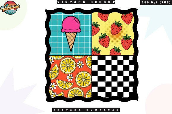 Download Retro Summer Aesthetic Patchwork PNG - Retro summer aesthetic Collection