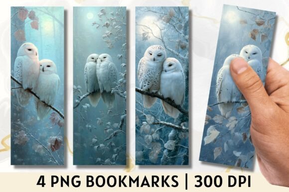 Download Winter Snow Owl Couple Bookmark PNG - Owl Collection