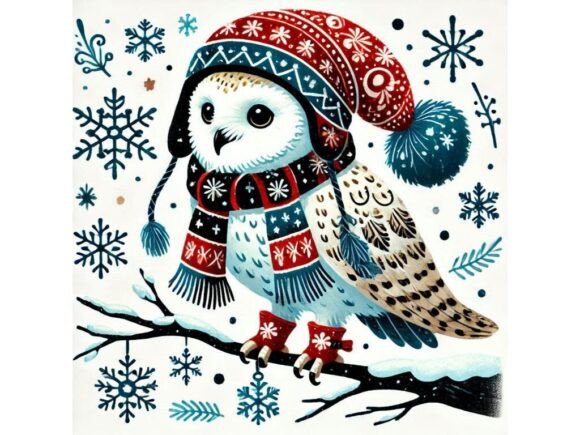 Download A Tempera Painting of a Snowy Owl Adorne - Owl Collection