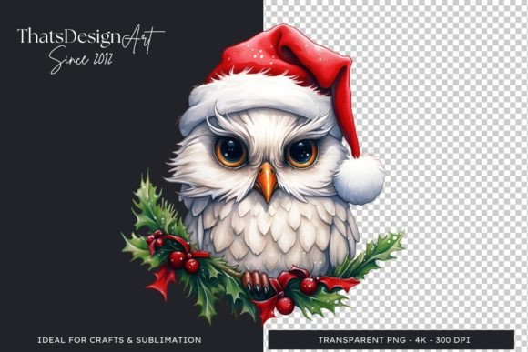 Download Cute Snow Owl Christmas Animal Clipart - Owl Collection