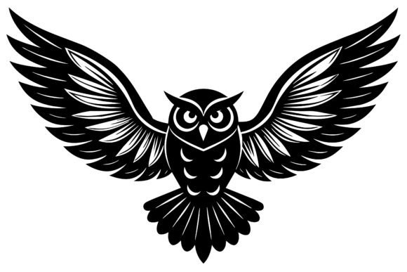 Download White Owl Open Wings Tattoo Vector - Owl Collection