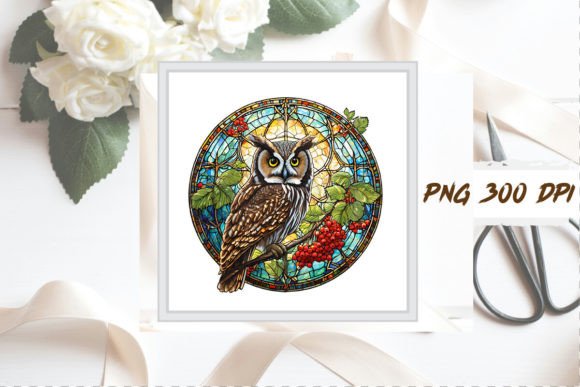 Download Stained Glass Owl Sublimation Clipart - Owl Collection