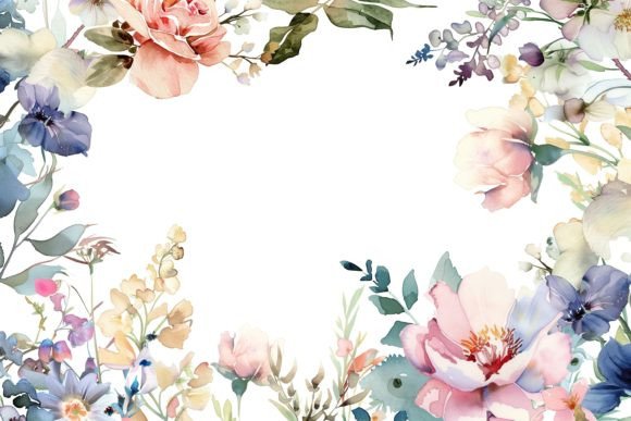 Download Watercolor Floral Frame - Premium Resources