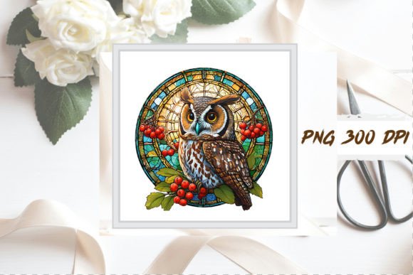 Download Stained Glass Owl Sublimation Clipart - Owl Collection