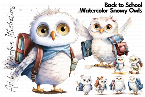 Download Back to School: Snowy Owl Illustrations - Owl Collection