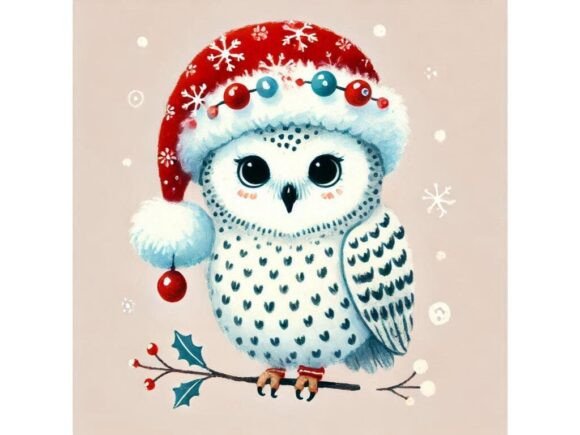 Download A Tempera Painting of a Snowy Owl Adorne - Owl Collection
