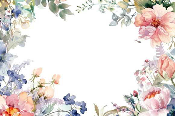 Download Watercolor Floral Frame - Premium Resources