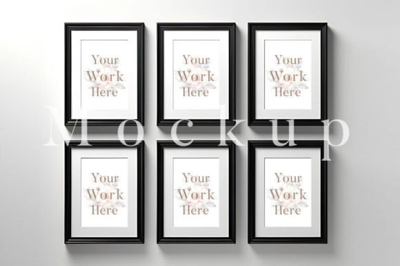 Download 6 Black Frames Mockup, Art Print Mockup - Print Collection