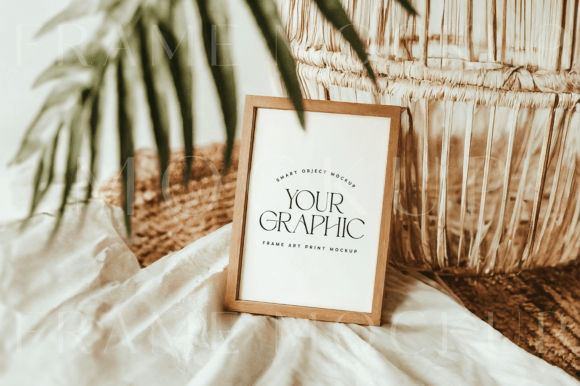 Download Boho 5x7 Wood Frame Mockup Print Mock Up - Print Collection