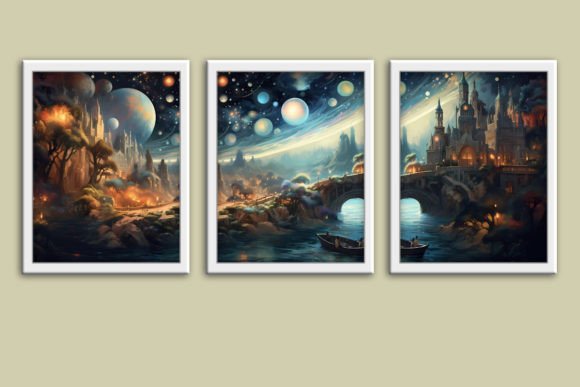 Download Celestial Fantasy 3 Wall Art Printables - Print Collection