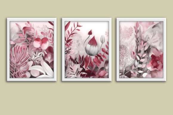 Download Pink Boho Panorama Wall Art Printables - Print Collection