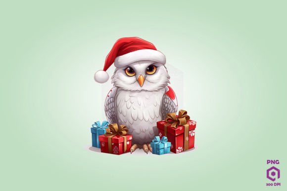 Download Snowy Owl with Christmas Gifts - Owl Collection