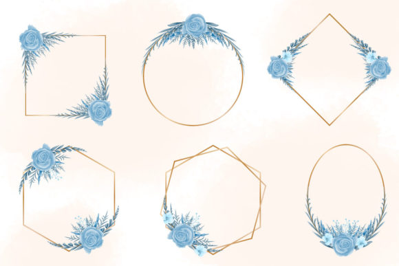 Download Watercolor Floral Frame Set Clipart - Watercolor floral frame Collection
