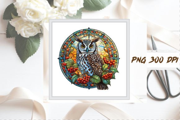 Download Stained Glass Owl Sublimation Clipart - Owl Collection