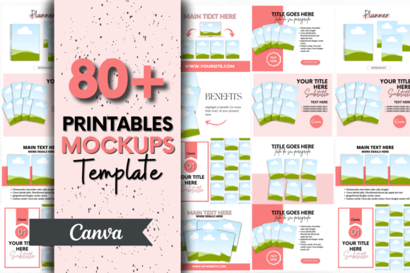 Download Printable Products Canva Mockup Template - Print Collection