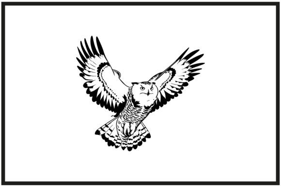 Download Snowy Owl in Flying Silhouette Clip Art - Owl Collection