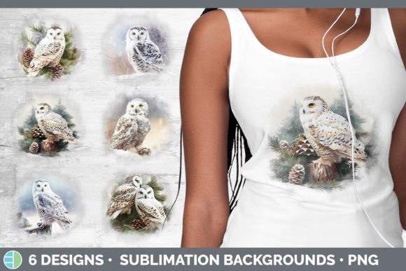 Download Christmas Snowy Owl Background | Grunge - Owl Collection