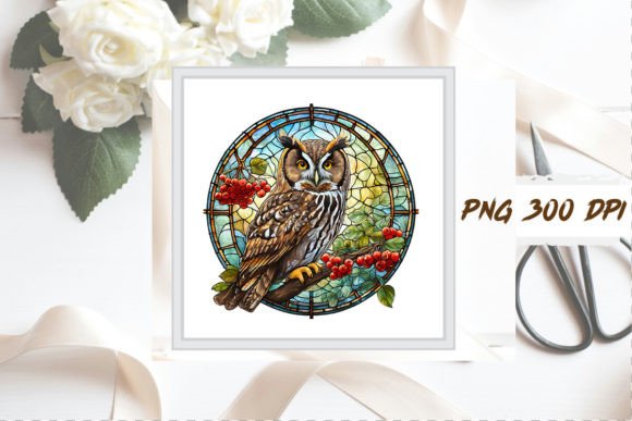 Download Stained Glass Owl Sublimation Clipart - Owl Collection