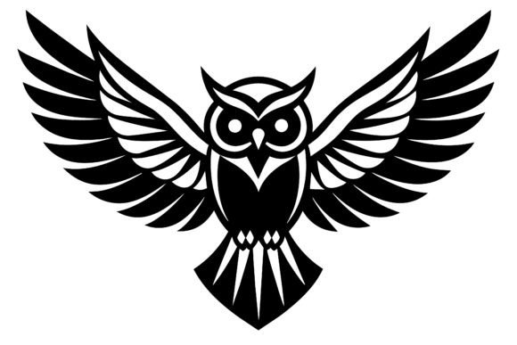 Download White Owl Open Wings Tattoo Vector - Owl Collection