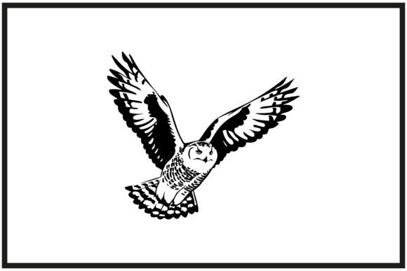 Download Snowy Owl in Flight Silhouette Clipart - Owl Collection