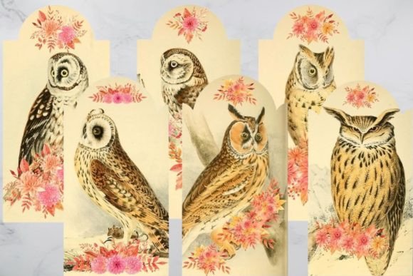 Download Vintage Owl Tags, Owls Junk Journal Tags - Owl Collection