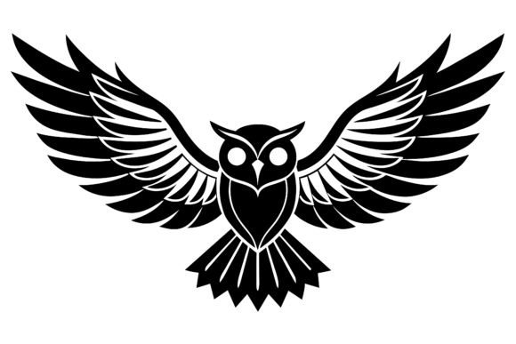 Download White Owl Open Wings Tattoo Vector - Owl Collection