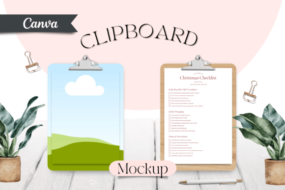 Download Clipboard Mockup Template for Canva - Board Collection