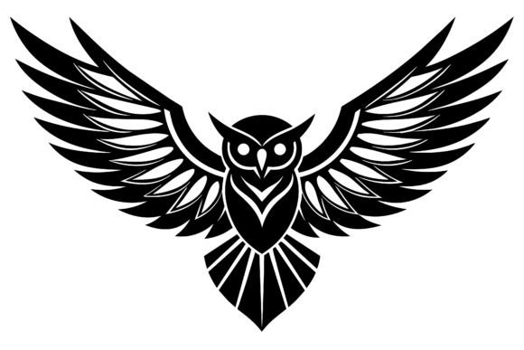 Download White Owl Open Wings Tattoo Vector - Owl Collection