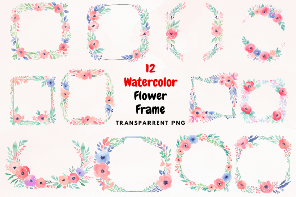 Download Watercolor Floral Frame Boarder PNG - Board Collection