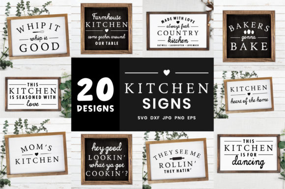 Download Farmhouse Kitchen Signs Bundle | Home Decor Signs Bundle - Farm Collection
